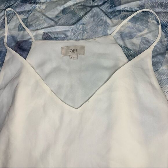 Loft Cream Layering Lined Racerback Camisole Size XL - Picture 4 of 7
